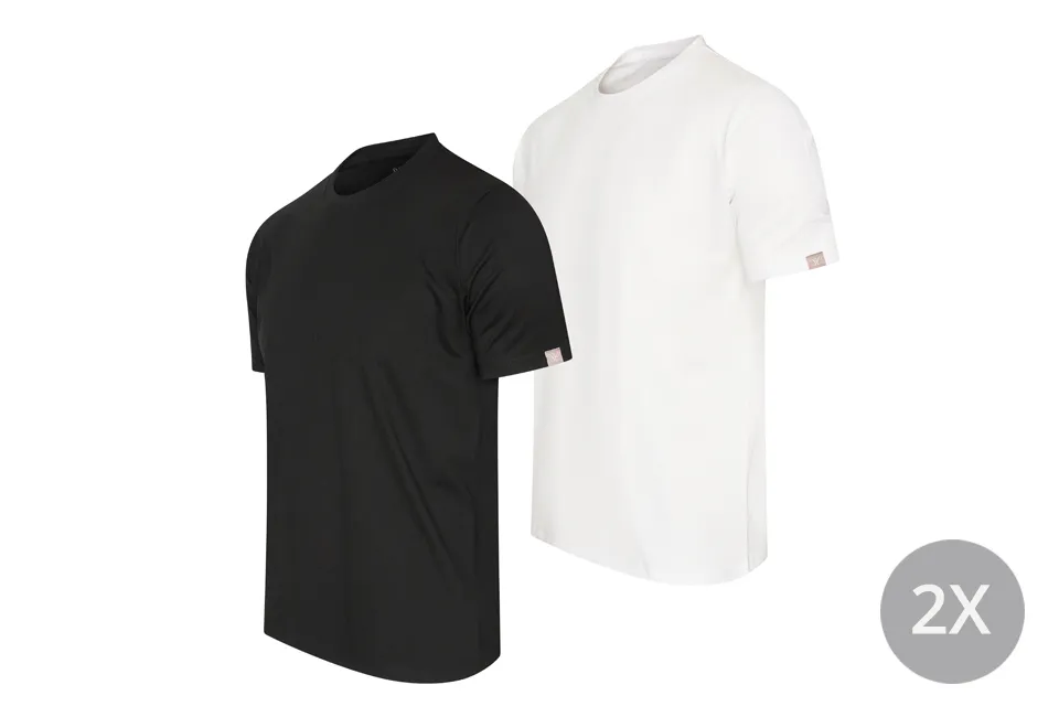Conjunto de 2 T-shirts de algod&atilde;o para homem