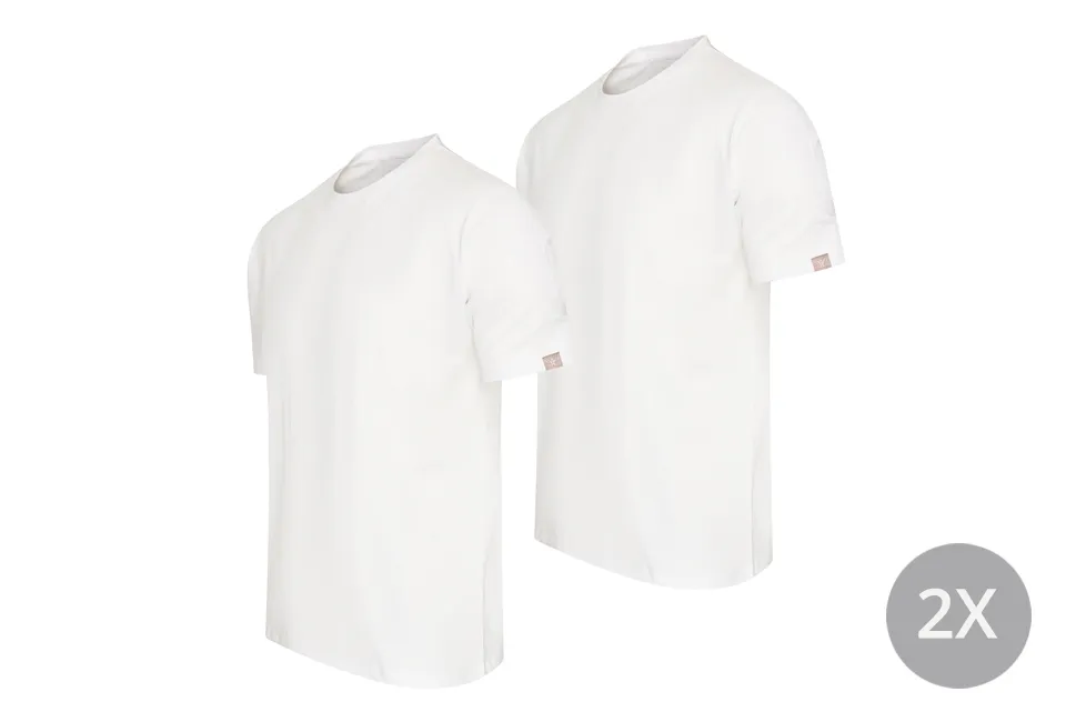 Conjunto de 2 T-shirts de algod&atilde;o para homem