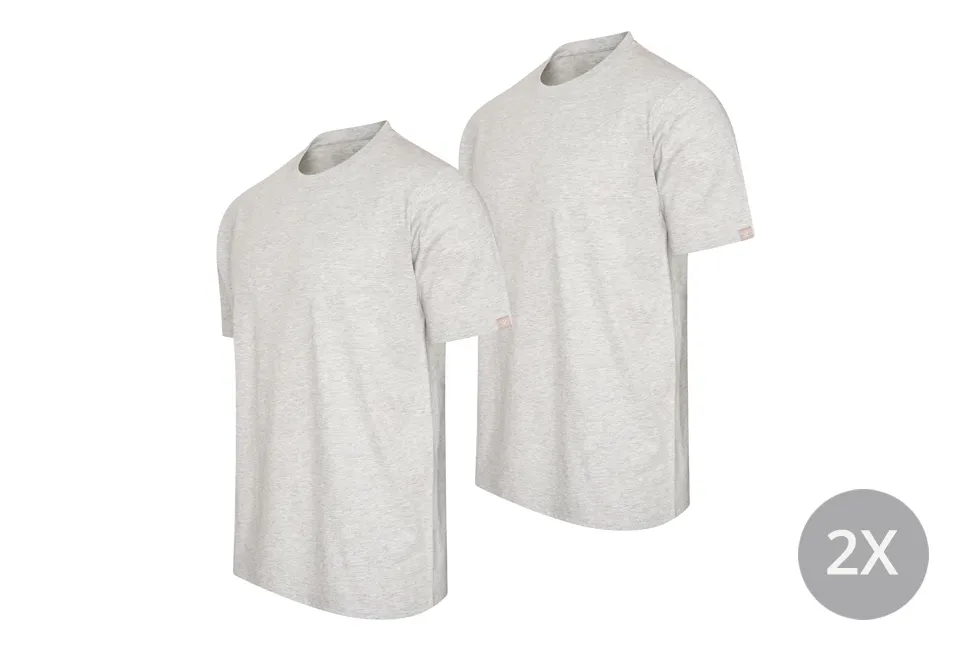 Conjunto de 2 T-shirts de algod&atilde;o para homem
