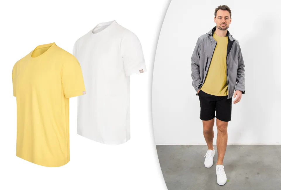 Conjunto de 2 T-shirts de algod&atilde;o para homem