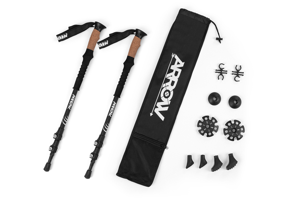 Set aus 2 zusammenklappbaren Wanderst&ouml;cken