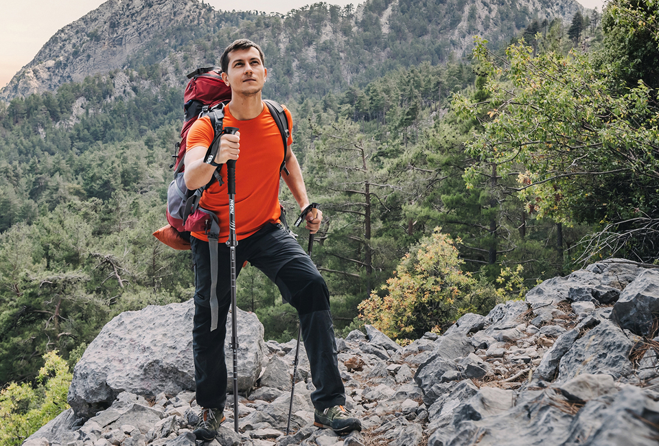 Set aus 2 zusammenklappbaren Wanderst&ouml;cken