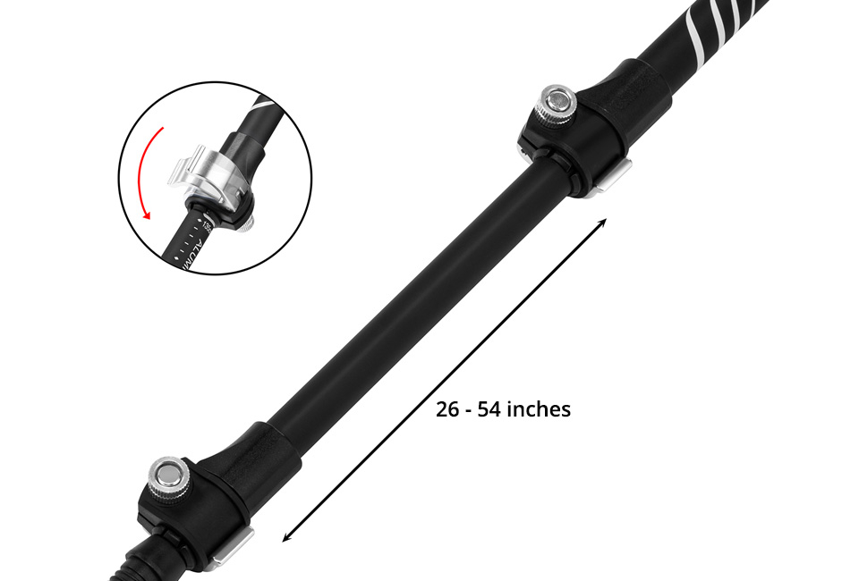 Set aus 2 zusammenklappbaren Wanderst&ouml;cken