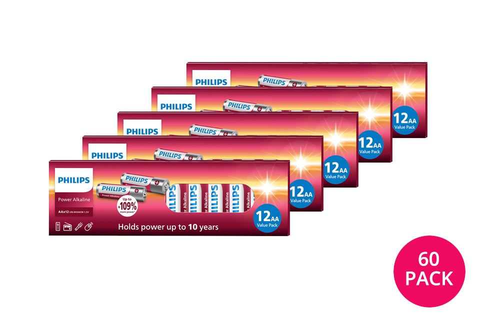 Megapack Philips alkalinebatterijen 