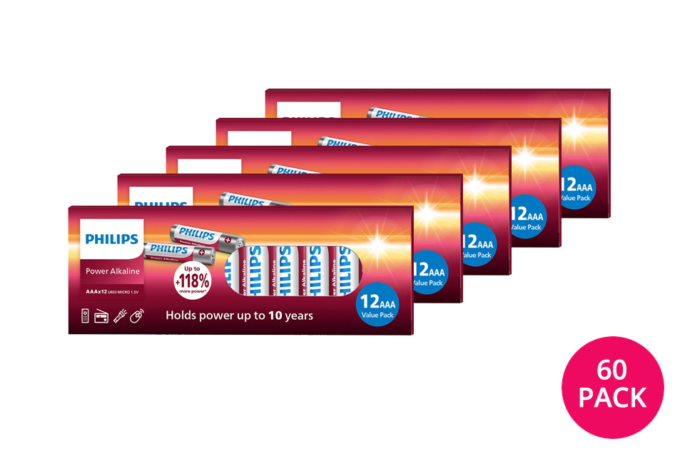 Megapack Philips alkalinebatterijen 