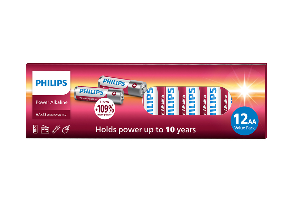 Megapack Philips alkalinebatterijen 