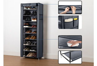 Étagère à chaussures avec housse de protection pour 27 paires de chaussures — 6