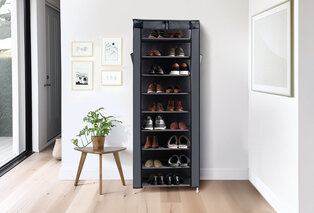 Étagère à chaussures avec housse de protection pour 27 paires de chaussures — 8