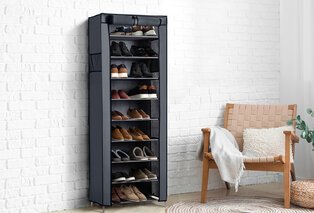 Étagère à chaussures avec housse de protection pour 27 paires de chaussures — 9
