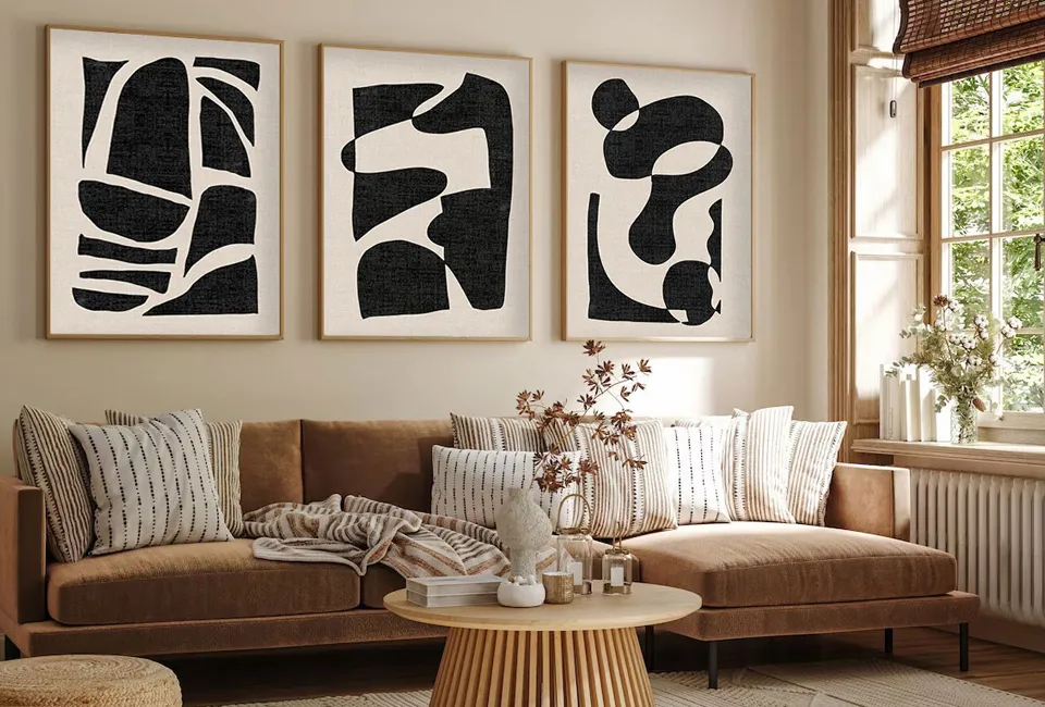 Conjunto de 3 molduras com diferentes estampados