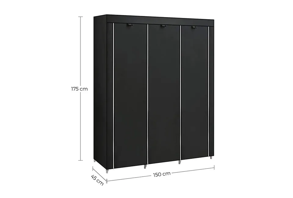 Foldable wardrobe with protective cover