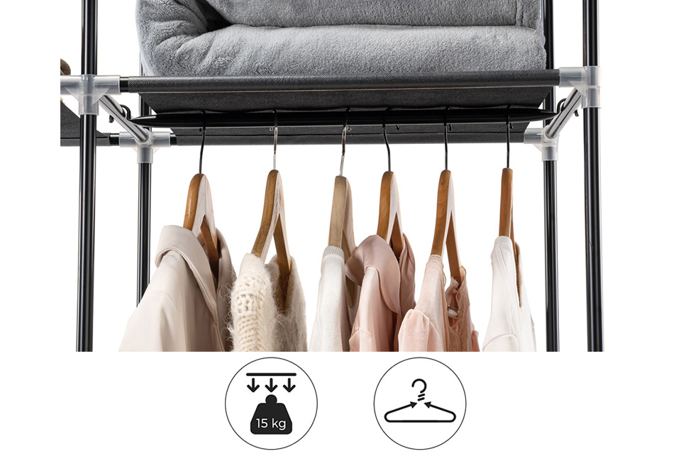 Armoire pliable avec housse de protection