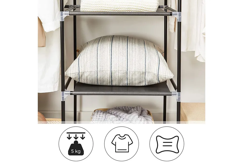 Foldable wardrobe with protective cover