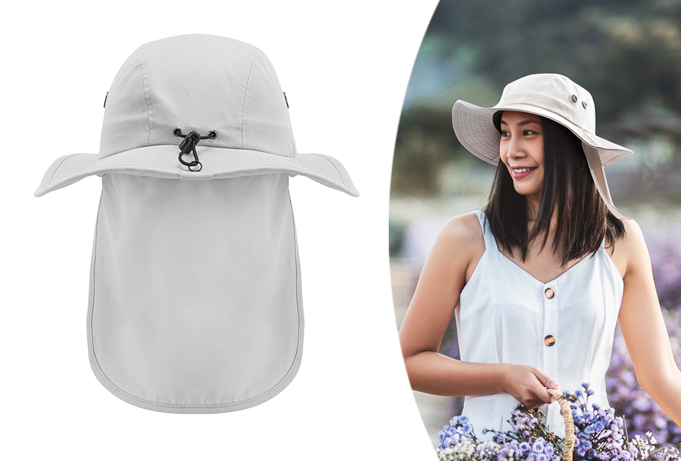 Chapeau d&rsquo;&eacute;t&eacute; respirant ou chapeau avec protection du cou