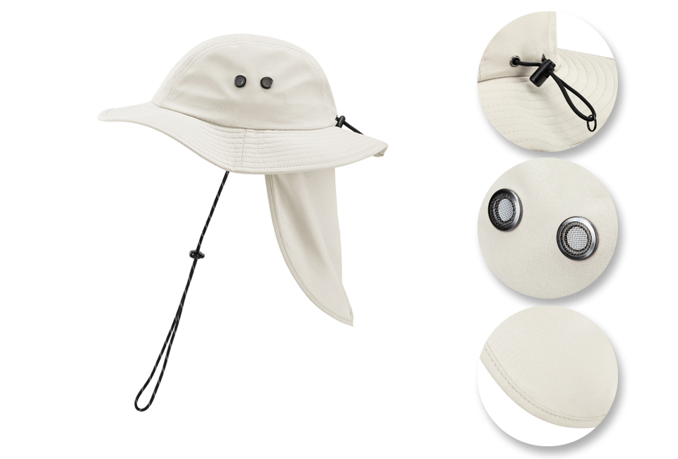 Chapeau d&rsquo;&eacute;t&eacute; respirant ou chapeau avec protection du cou