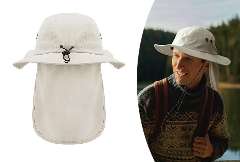 Chapeau d&rsquo;&eacute;t&eacute; respirant ou chapeau avec protection du cou