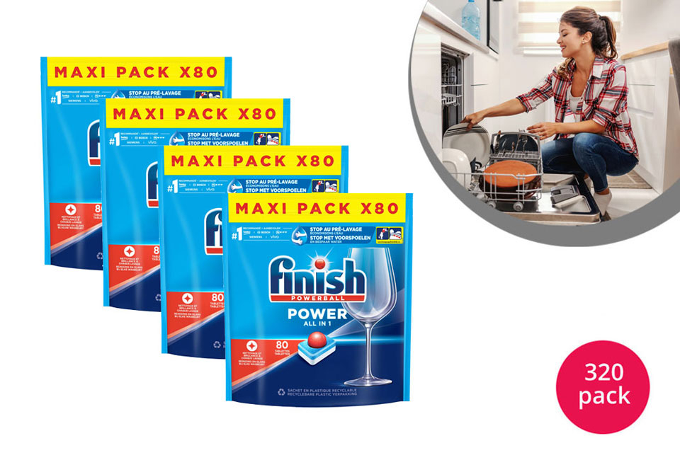 Finish-astianpesukonetablettien megapakkaus
