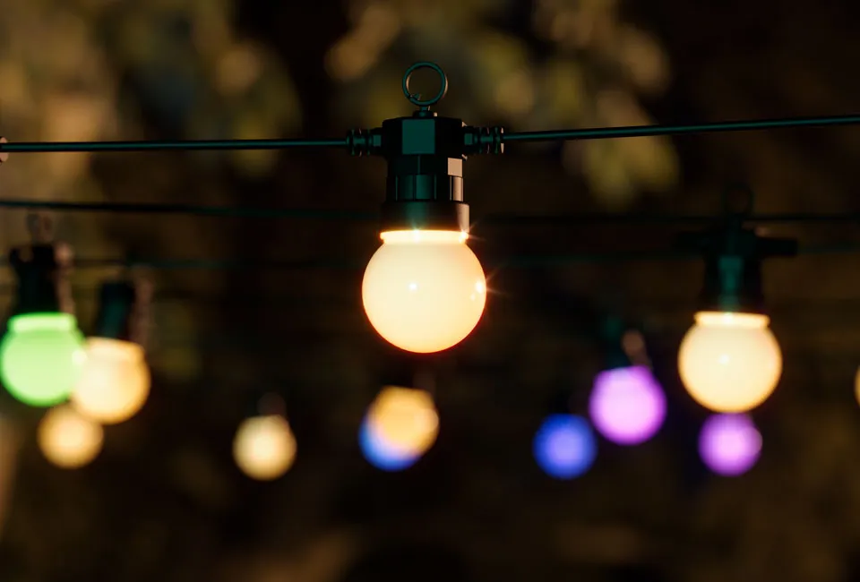 Cord&oacute;n fino de luces LED