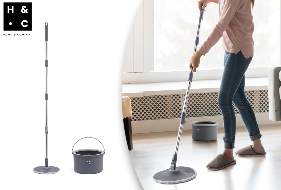 Spin Mop Wischsystem mit praktischem Eimer