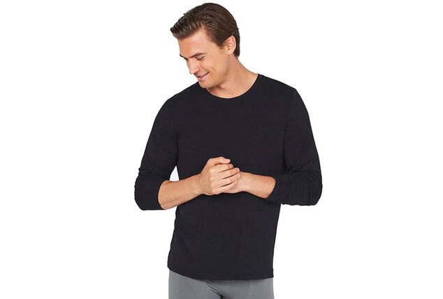 3er-Set komfortabler langärmeliger Baumwoll-T-Shirts