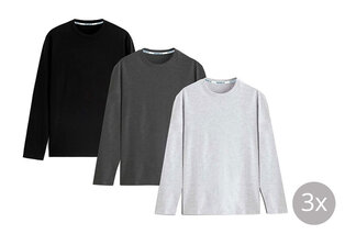 3er-Set komfortabler langärmeliger Baumwoll-T-Shirts — 6