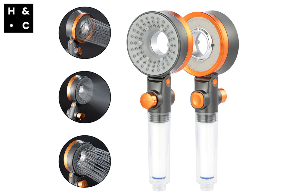 Waterbesparende douchekop 3 in 1 met filter