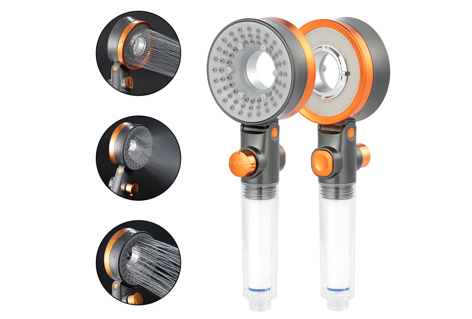 Waterbesparende douchekop 3 in 1 met filter