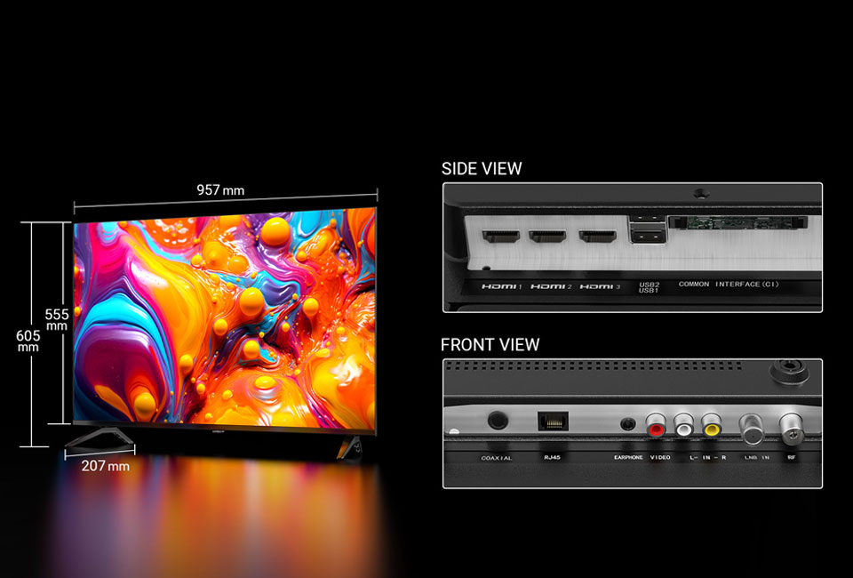 Smart TV QLED Blacklight de 43 polegadas