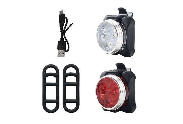 2er-Set wiederaufladbare Fahrradlampen