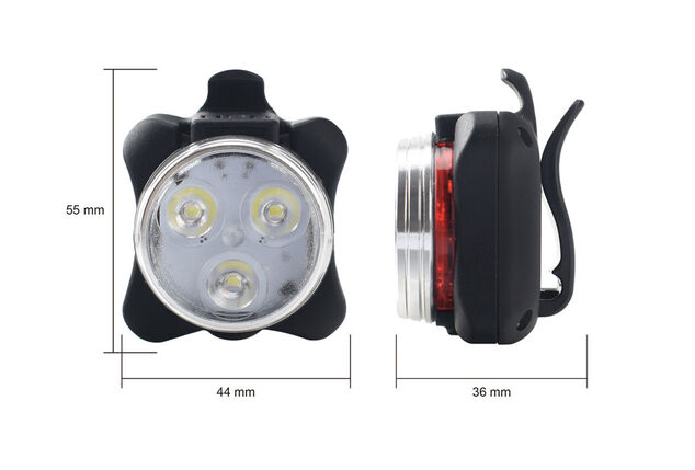 2er-Set wiederaufladbare Fahrradlampen