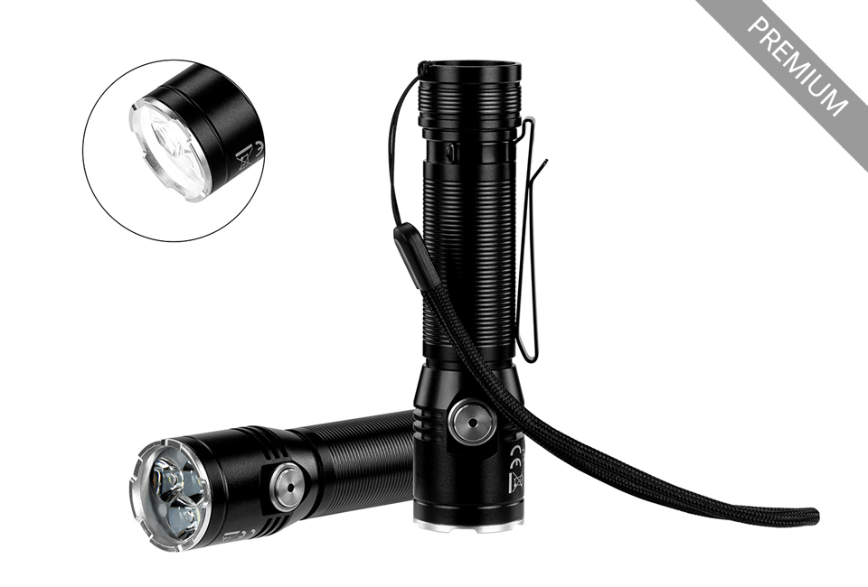 Lampe de poche militaire premium et standard : 1 + 1 gratuit
