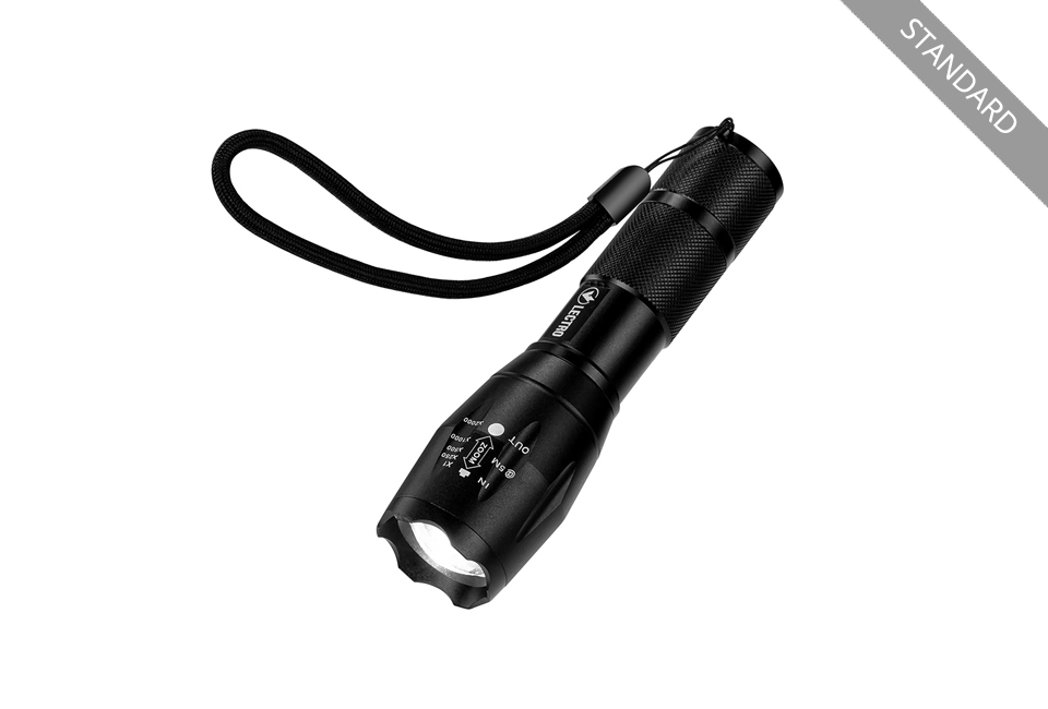 Lampe de poche militaire premium et standard : 1 + 1 gratuit