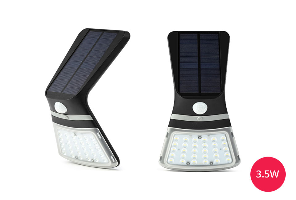 Ledwandlamp op zonne-energie - 1,5W of 3,5W