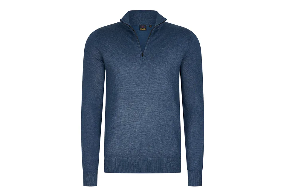 Sweter z kr&oacute;tkim zamkiem marki Mario Russo