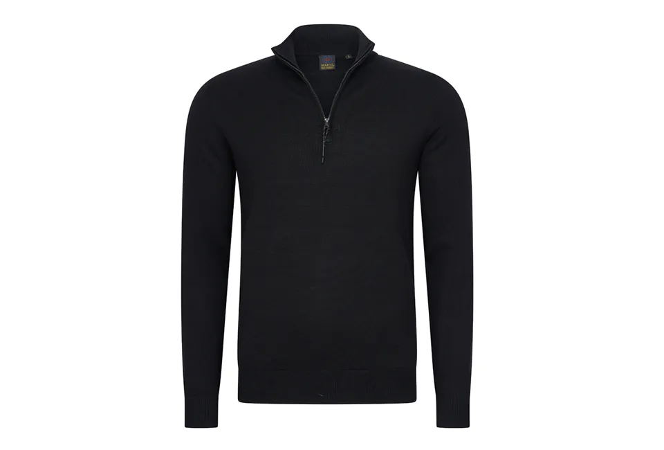 Sweter z kr&oacute;tkim zamkiem marki Mario Russo