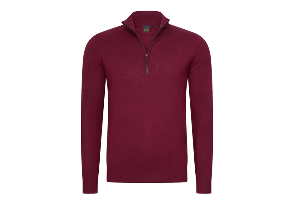 Sweter z kr&oacute;tkim zamkiem marki Mario Russo