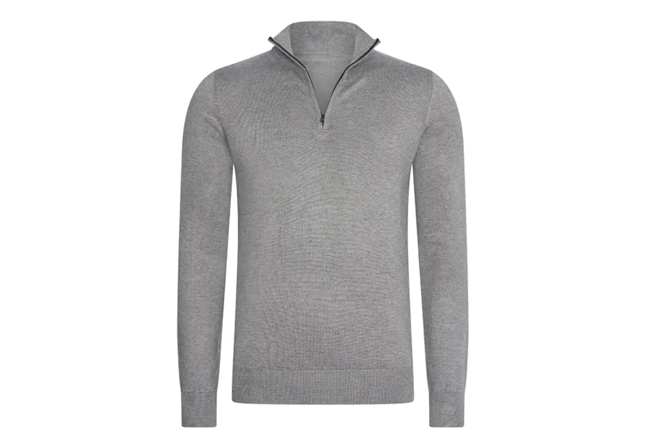 Sweter z kr&oacute;tkim zamkiem marki Mario Russo