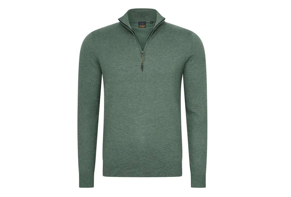 Sweter z kr&oacute;tkim zamkiem marki Mario Russo