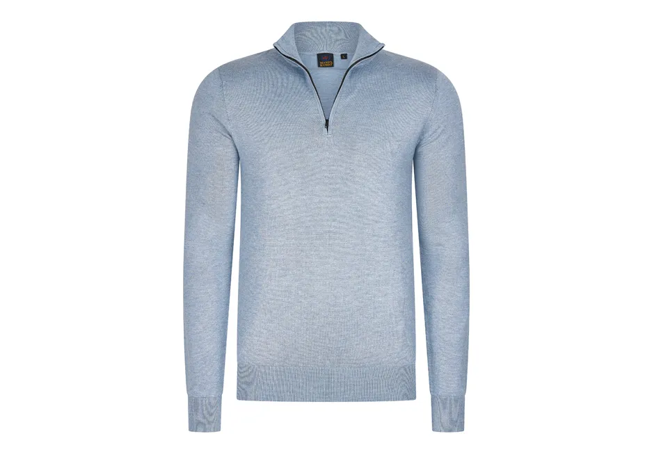 Sweter z kr&oacute;tkim zamkiem marki Mario Russo