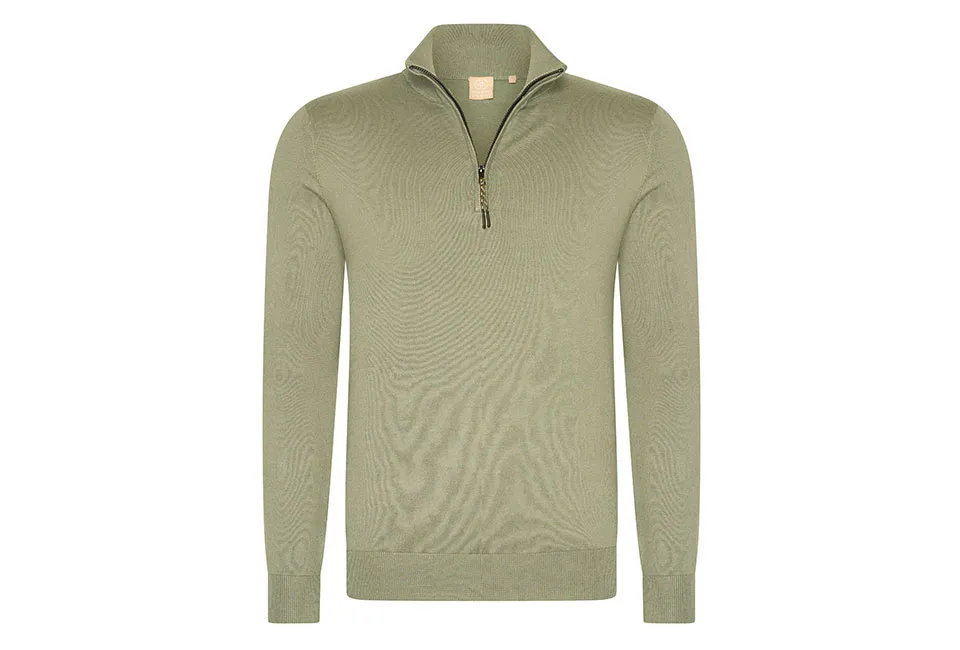 Sweter z kr&oacute;tkim zamkiem marki Mario Russo