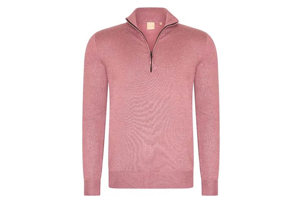 Sweter z kr&oacute;tkim zamkiem marki Mario Russo