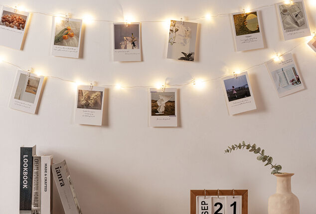 Guirlande lumineuse LED avec pinces pour des photos ou des cartes