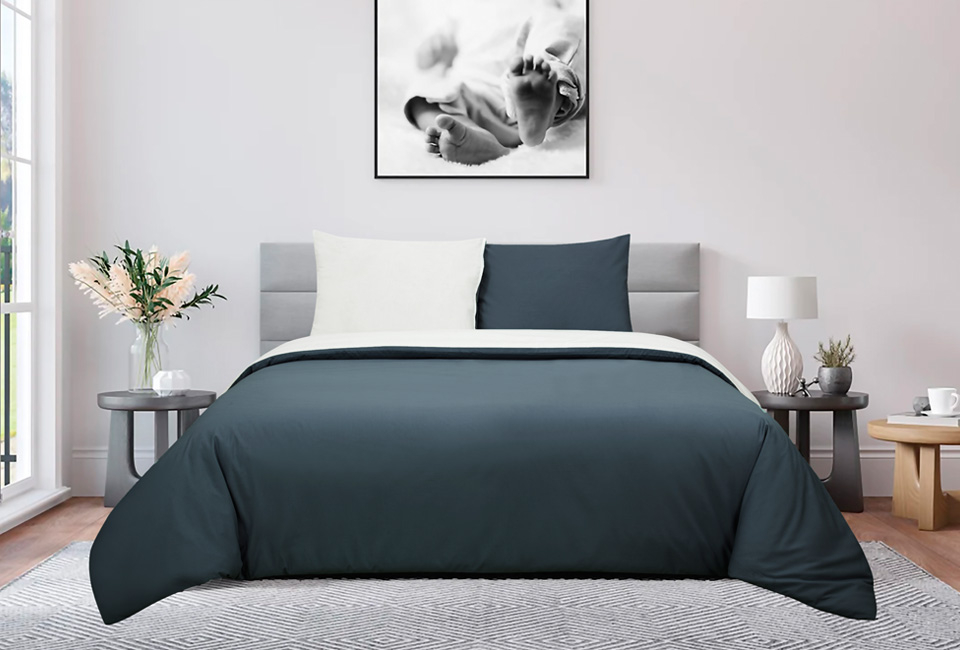 Percale cotton duvet cover