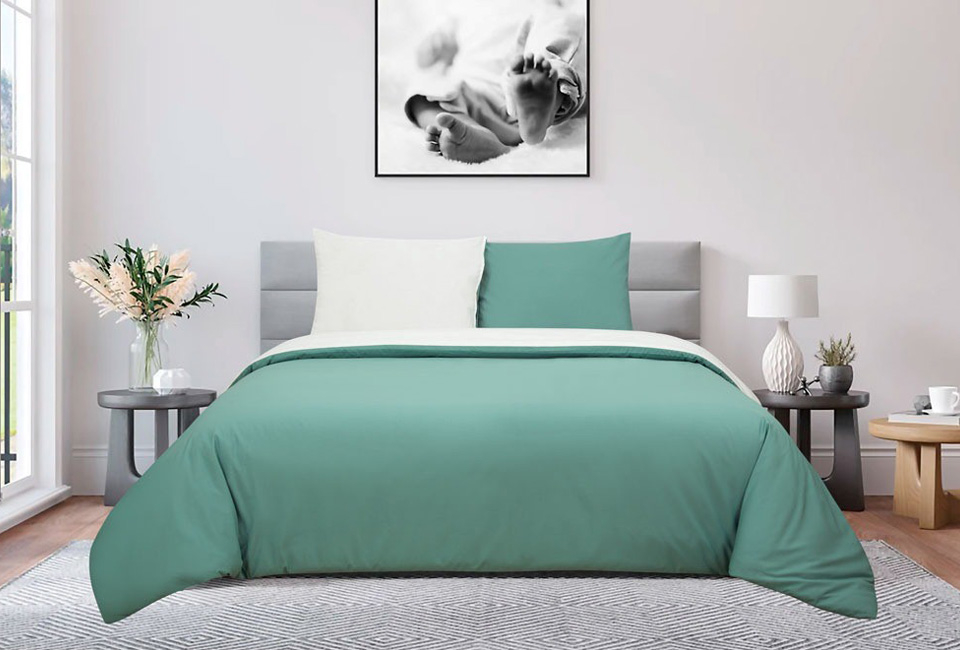 Percale cotton duvet cover