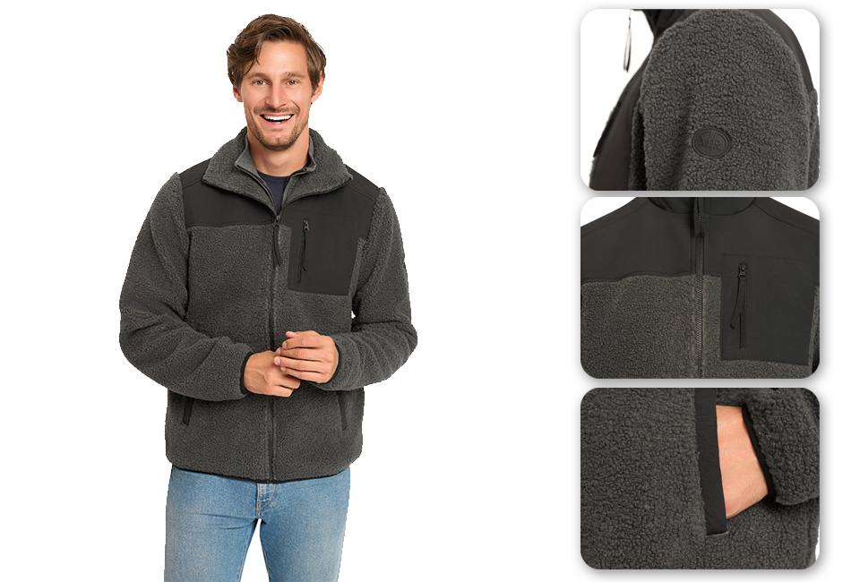 Veste en peluche pour homme