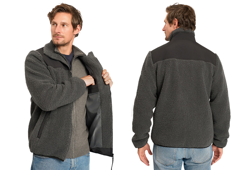 Veste en peluche pour homme