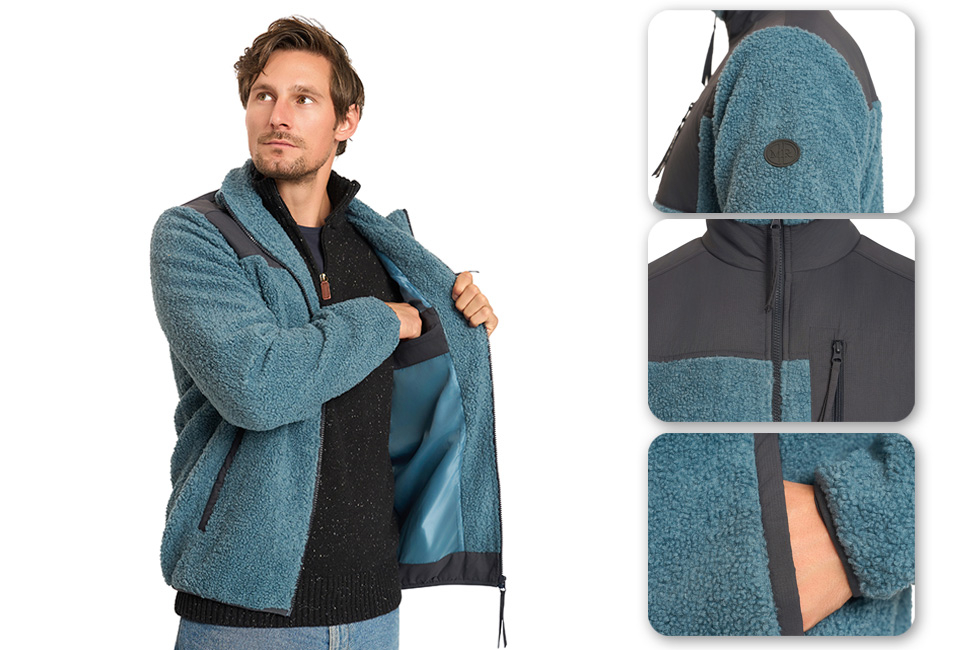 Veste en peluche pour homme
