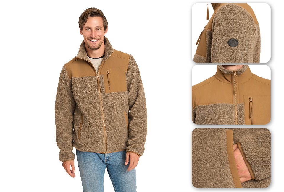 Veste en peluche pour homme