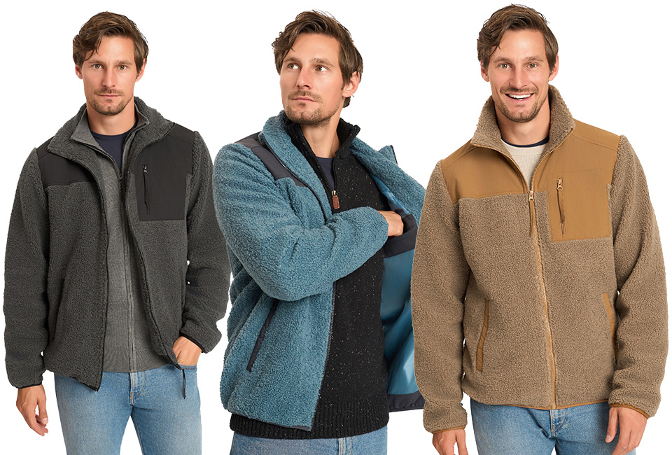 Veste en peluche pour homme