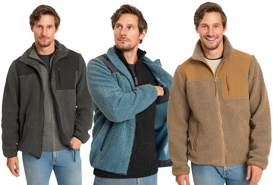 Veste en peluche pour homme